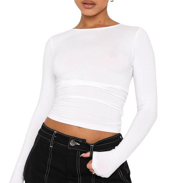 Women's Fall Casual Slim Fit Crop Top