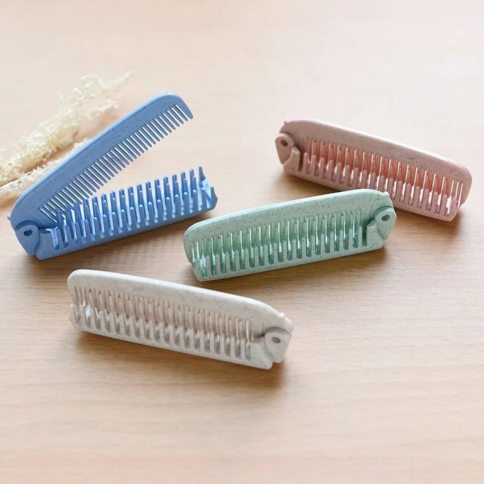 Portable Folding Anti-Static Hair Brush and Comb