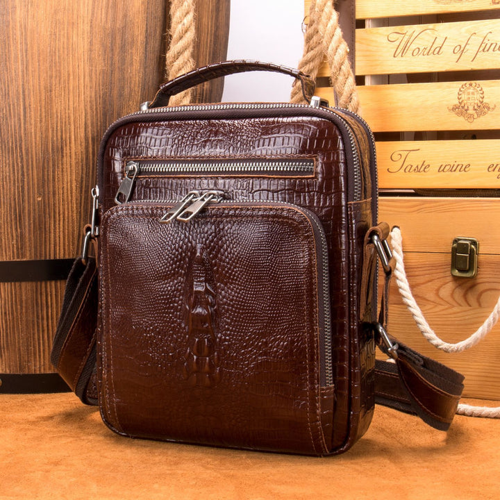 Leather Large-capacity Retro Shoulder Messenger Bag