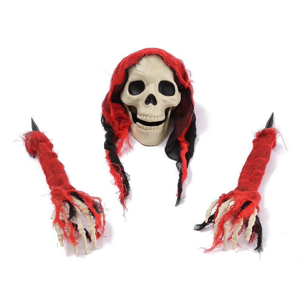 Halloween Props Floor Outlet Skull Three-piece Set