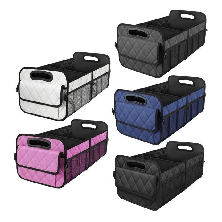 Foldable Car Trunk Storage Organizer with Adjustable Dividers