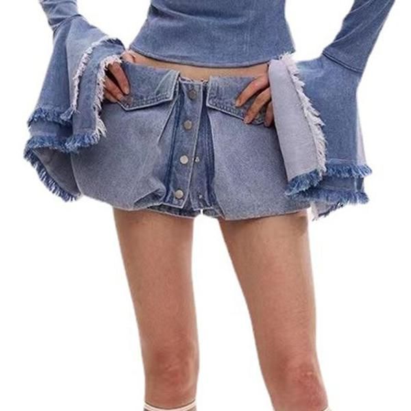 Chic Low Waist Denim Shorts