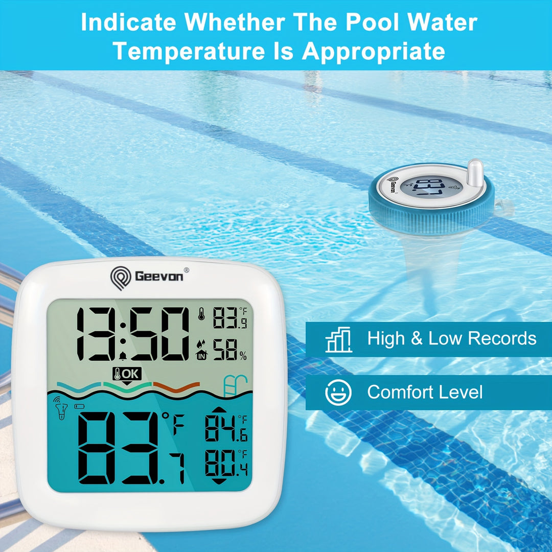 Wireless Floating Pool Thermometer with Indoor Humidity Monitor