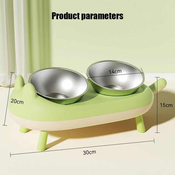 Stainless Steel Double Bowl Feeder