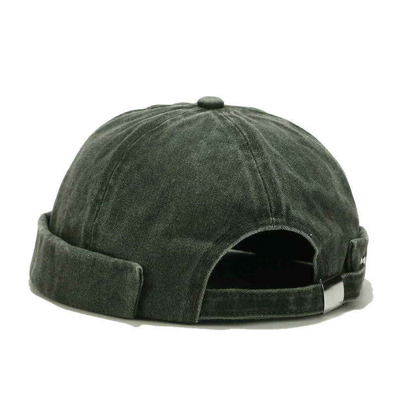 Vintage Washed Docker Beanie Brimless Cap