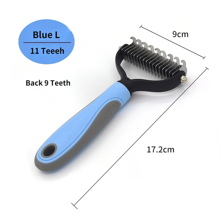 Premium Pet Deshedding Tool – Stainless Steel Dog & Cat Grooming Brush