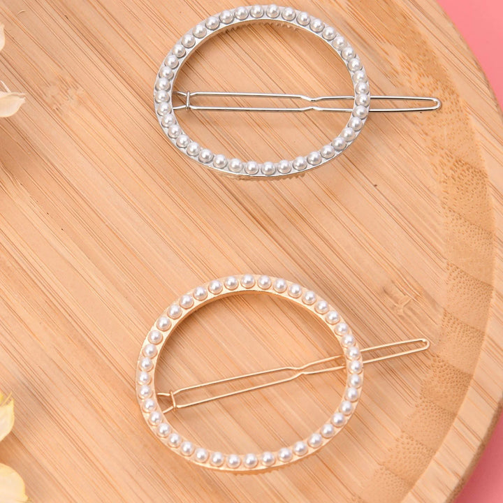 Elegant Pearl and Geometric Hairpins