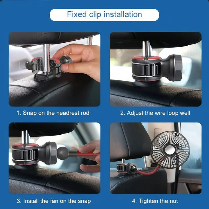 Multidirectional Car Back Seat Fan