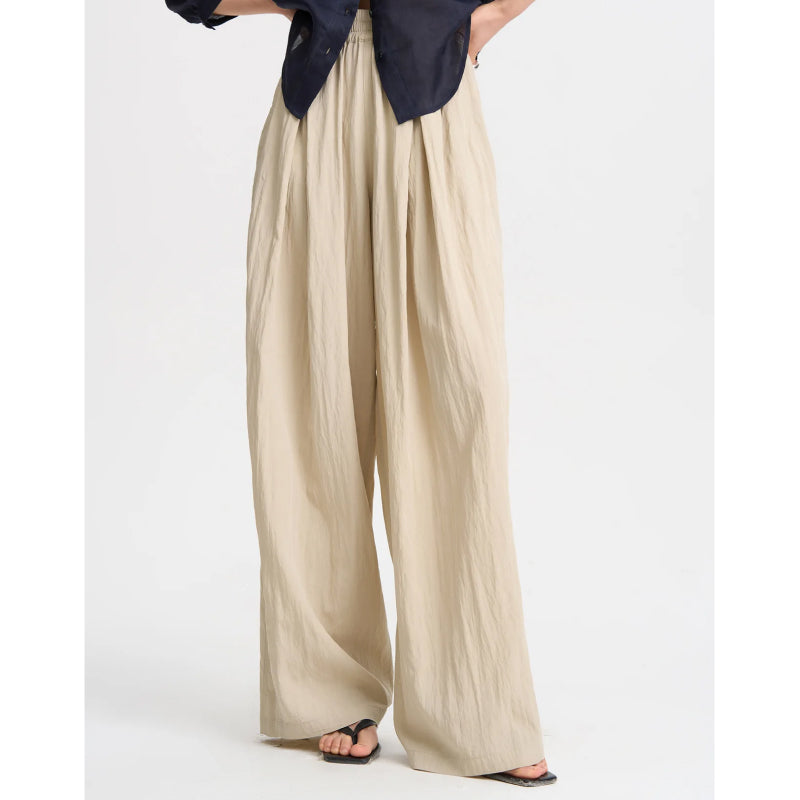 Pleated High Waisted Wide Leg Pants for Women