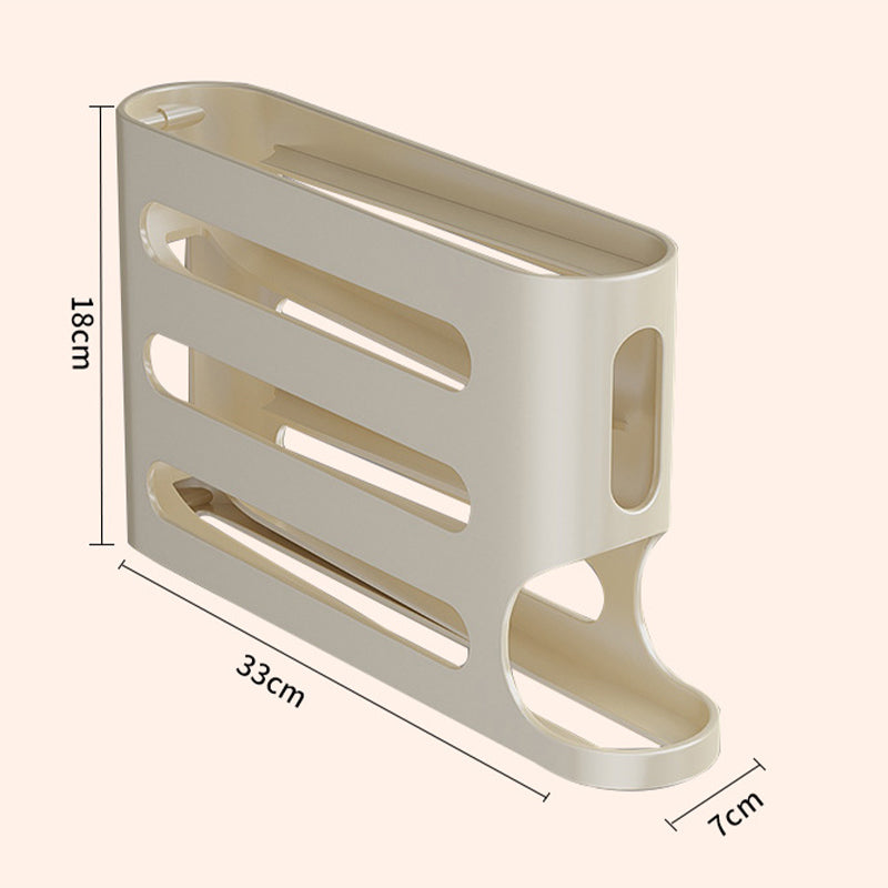 Egg Holder Organizer with Sliding Rail Shelf