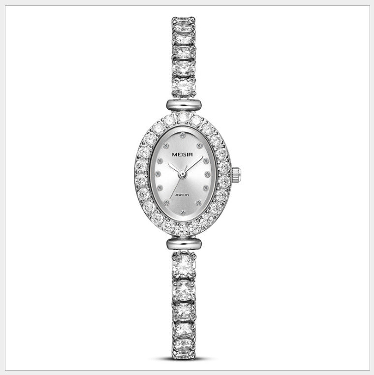 Light luxury diamond female quartz watch