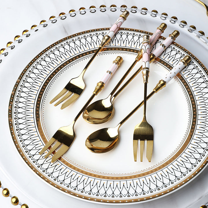 Elegant Gold Dessert Fork