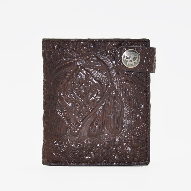 Retro personality men's wallet demon