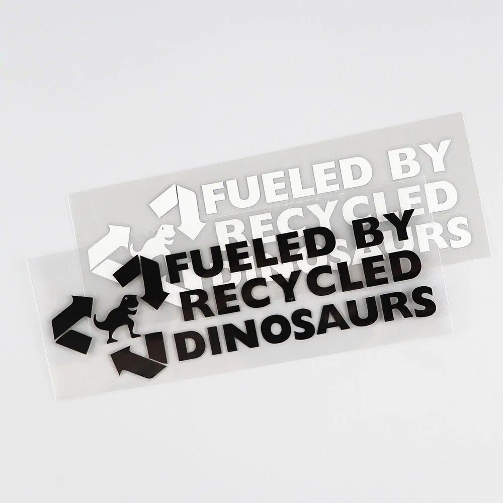 Recycled Dinosaurs - Eco-Inspired Vinyl Car Decal