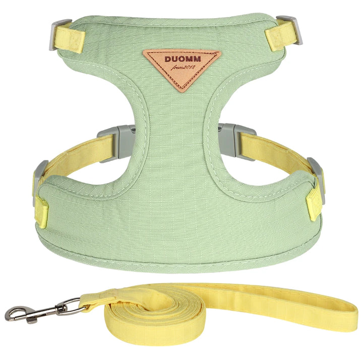 Breathable Nylon Mesh Dog and Cat Harness Leash Set