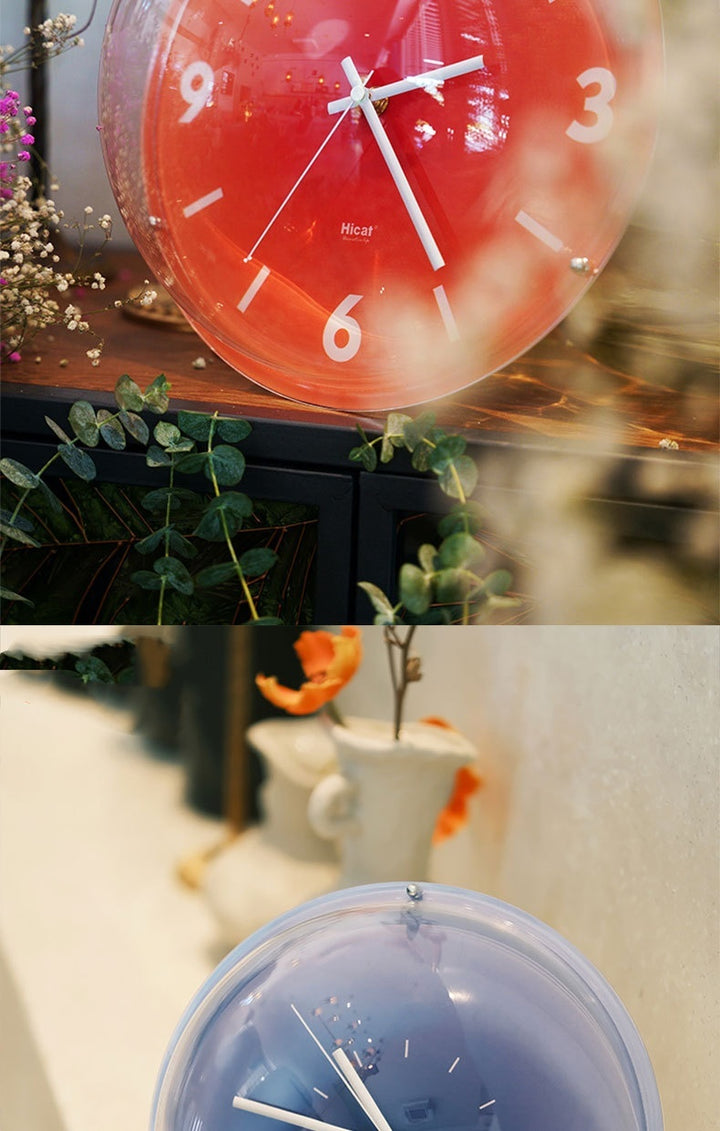 Creative Sunset Bubble Home Net Red Art Orange Sunset Clock