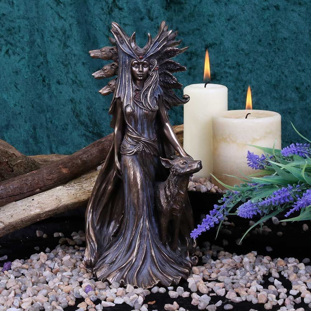 Goddess Statue Hecate And Dog Resin Crafts