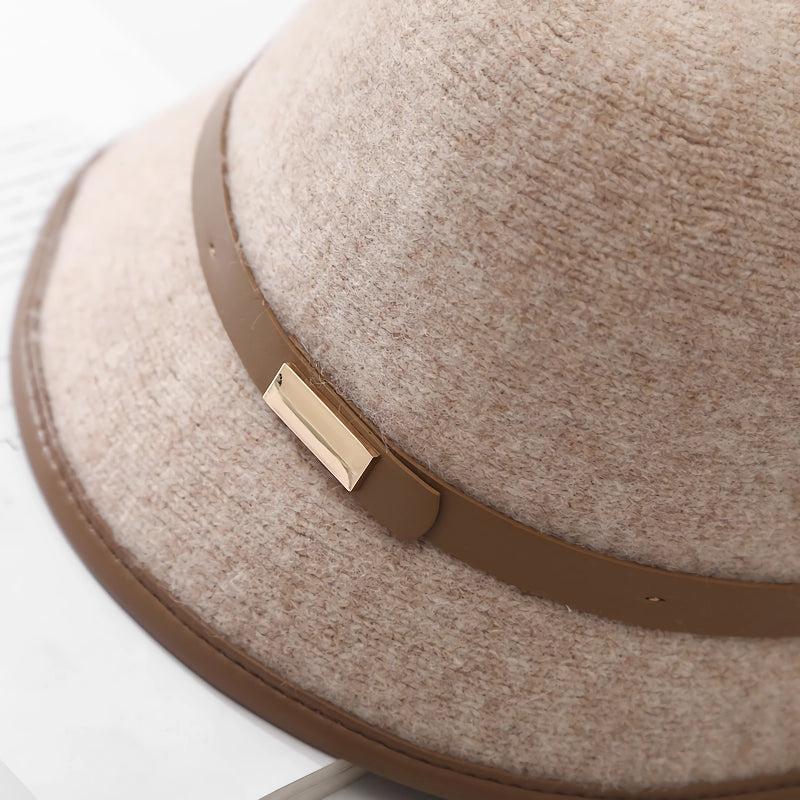 Wool Bucket Hat with Belt