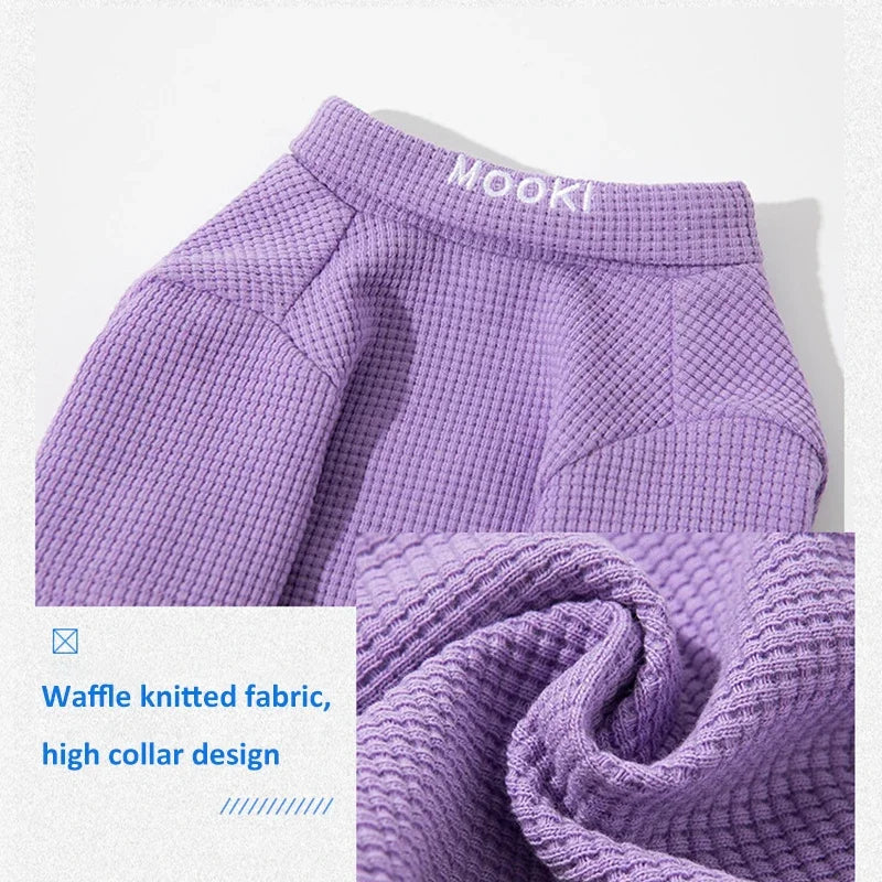 Cozy Purple Waffle Knit Dog T-Shirt