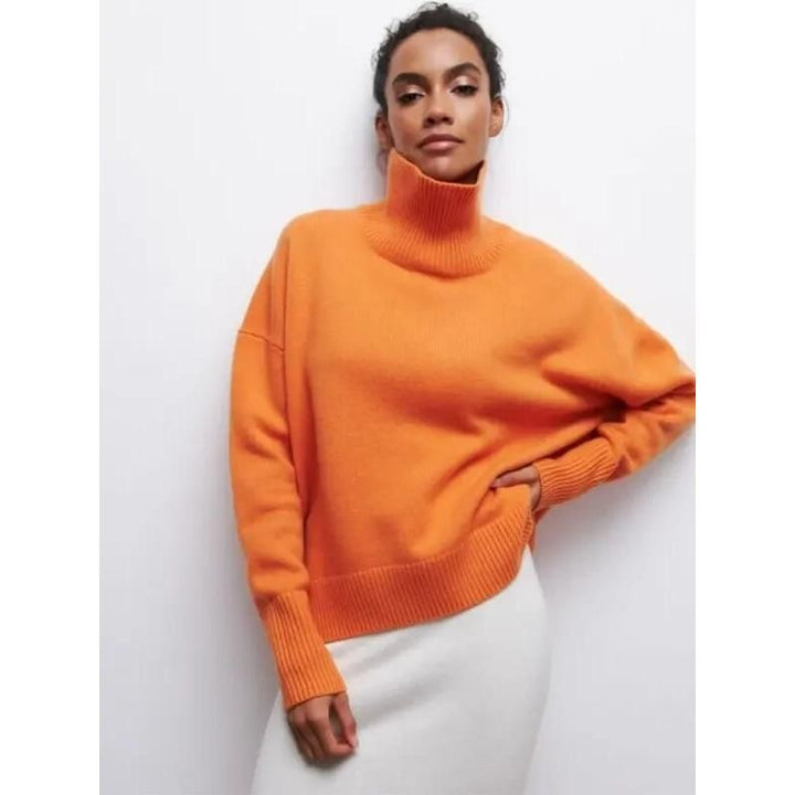 Elegant Autumn-Winter Turtleneck Sweater for Women