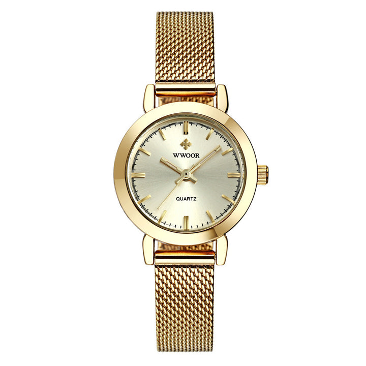 Women's stainless steel mesh belt quartz watch