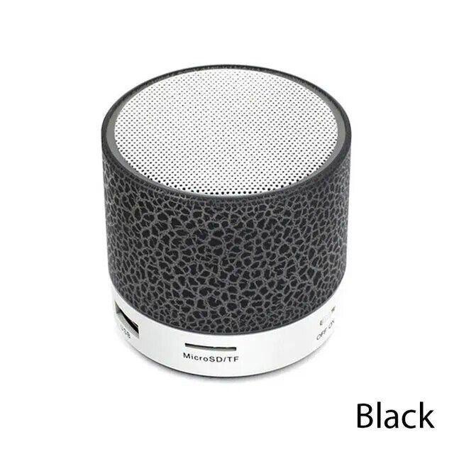 Compact Dazzling LED Bluetooth 4.1 Speaker: Wireless, HD Sound, Built-in Mic, and Portable