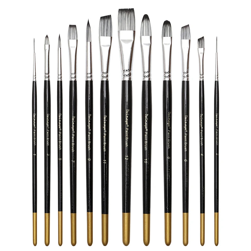 Professional 12-Piece Paint Brush Set