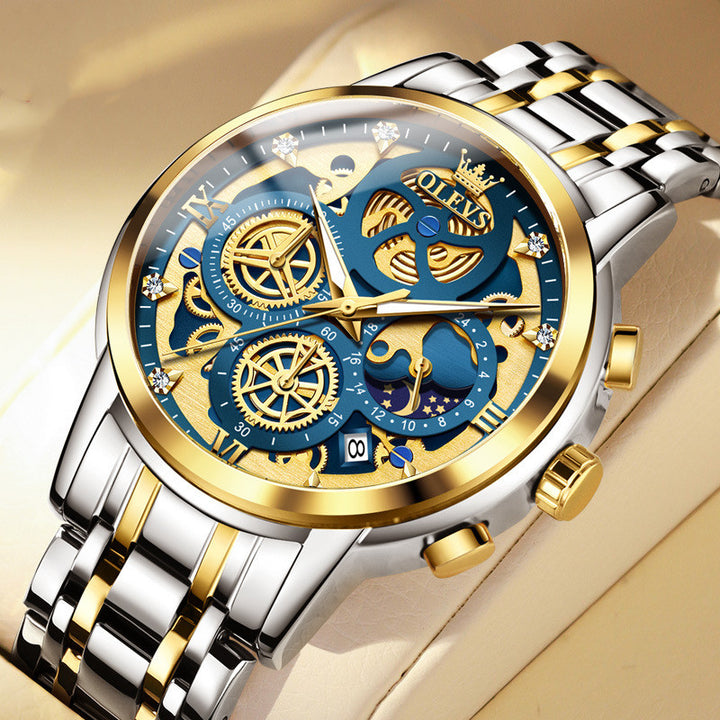 Men's Quartz Multifunctional Chronograph Watch