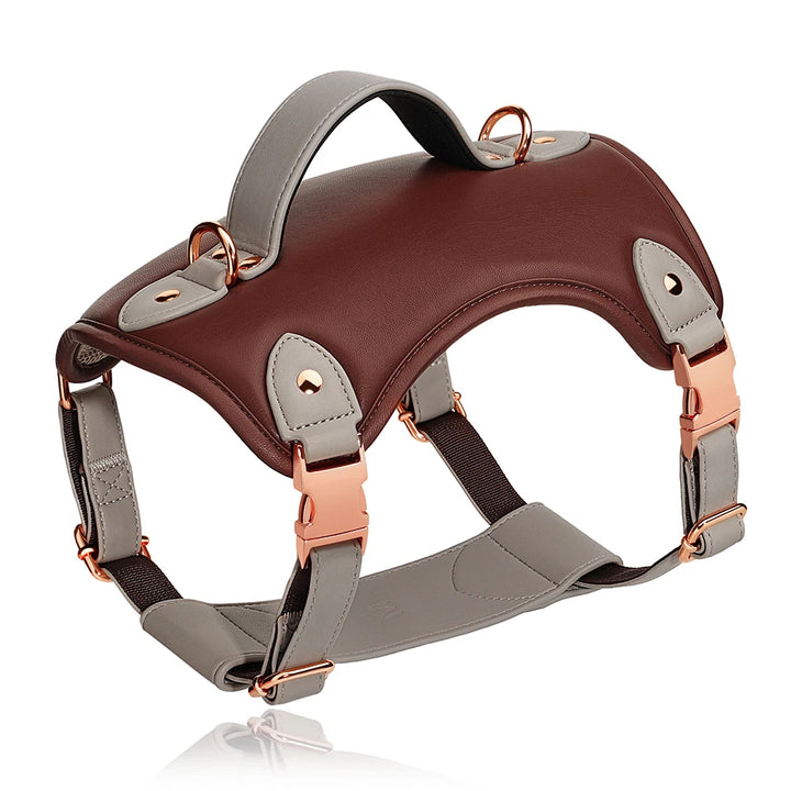 Comfort Fit PU Leather Dog Harness for Medium to Large Breeds