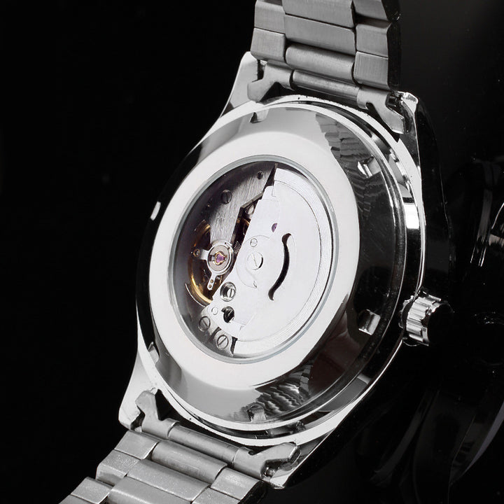 Fully Hollow Men's Steel Belt Automatic Mechanical Watch