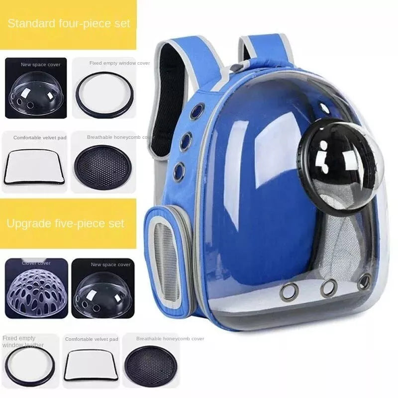 Luxury Cat Space Capsule Backpack - Transparent Pet Carrier for Stylish Outings