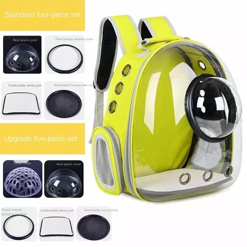 Luxury Cat Space Capsule Backpack - Transparent Pet Carrier for Stylish Outings