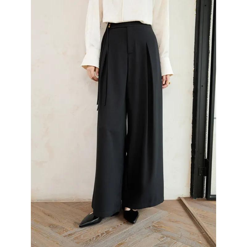 Women Black Commuter Long Trousers