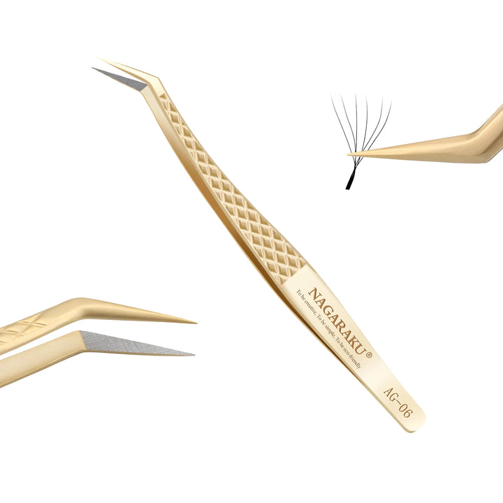 Precision Fiber Tip Eyelash Extension Tweezers - Antistatic Straight Tool