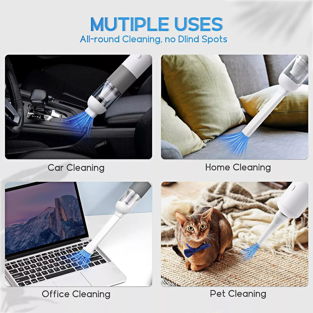 Powerful Portable Handheld Vacuum Cleaner for Car and Home - Strong Suction, Cordless, Rechargeable