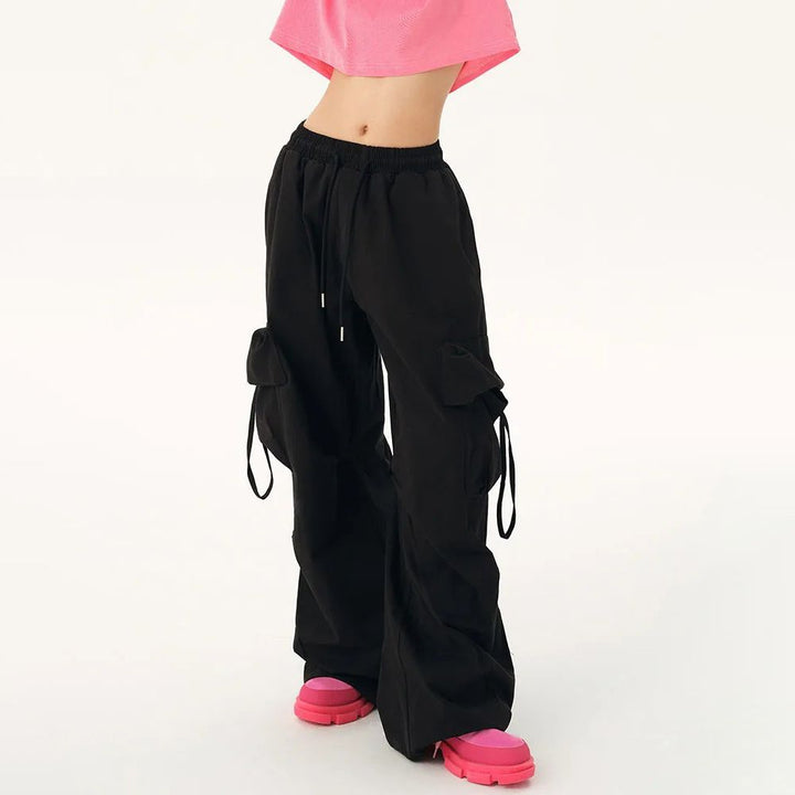 Vintage Wide-Leg Cargo Pants for Women