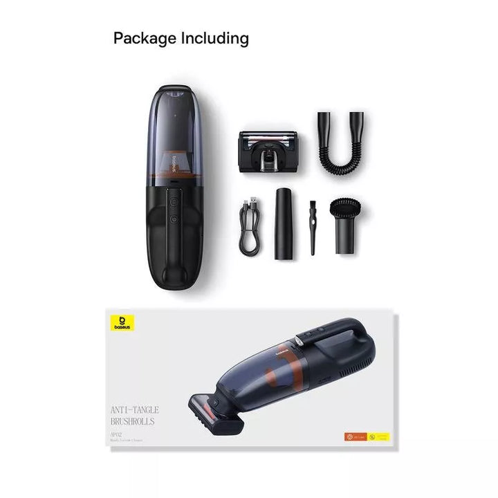 Wireless Car & Home Vacuum Cleaner with Motorized Roller Brush & LED Light