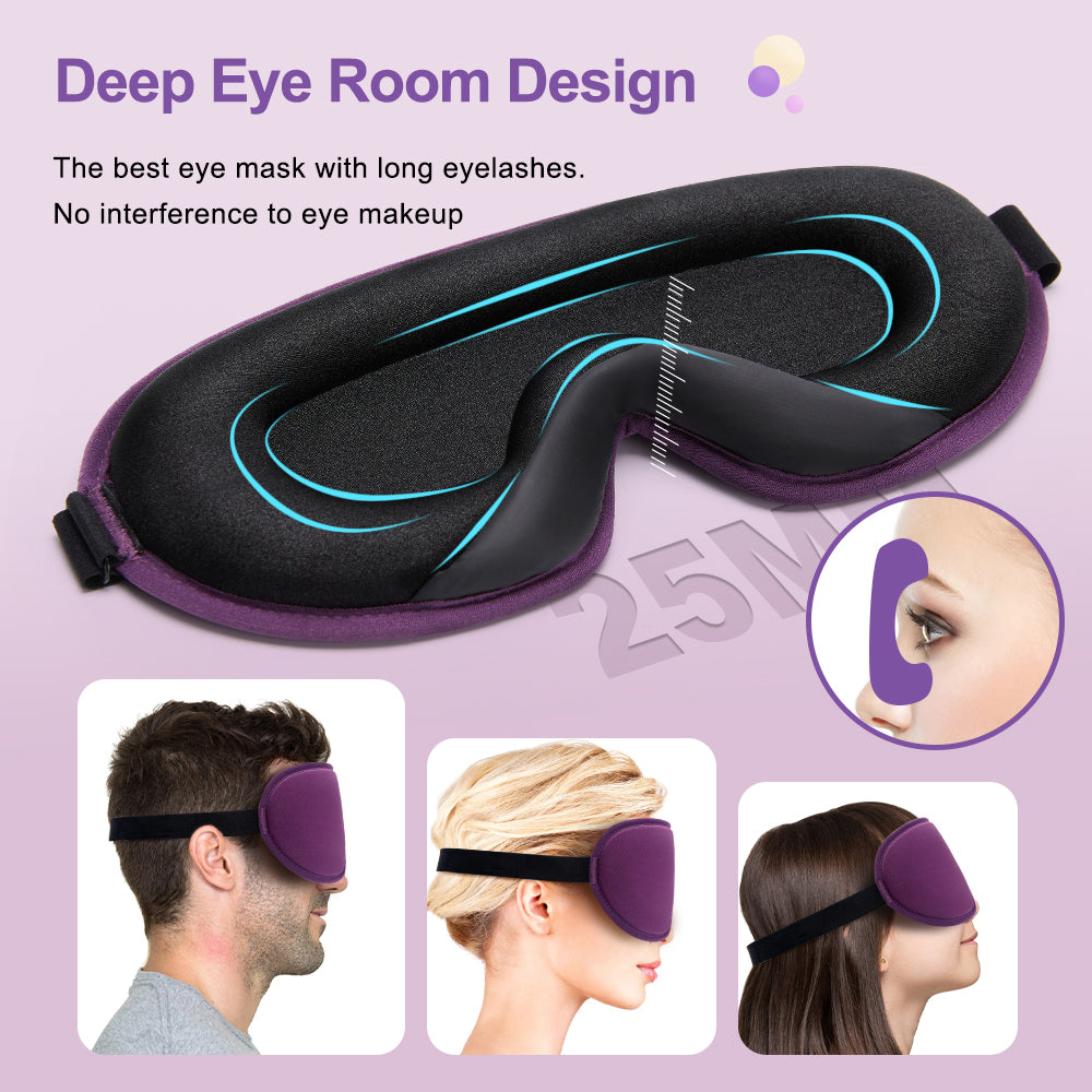 3D Memory Foam Silk Sleep Mask – Ultra Soft & Breathable Eye Mask