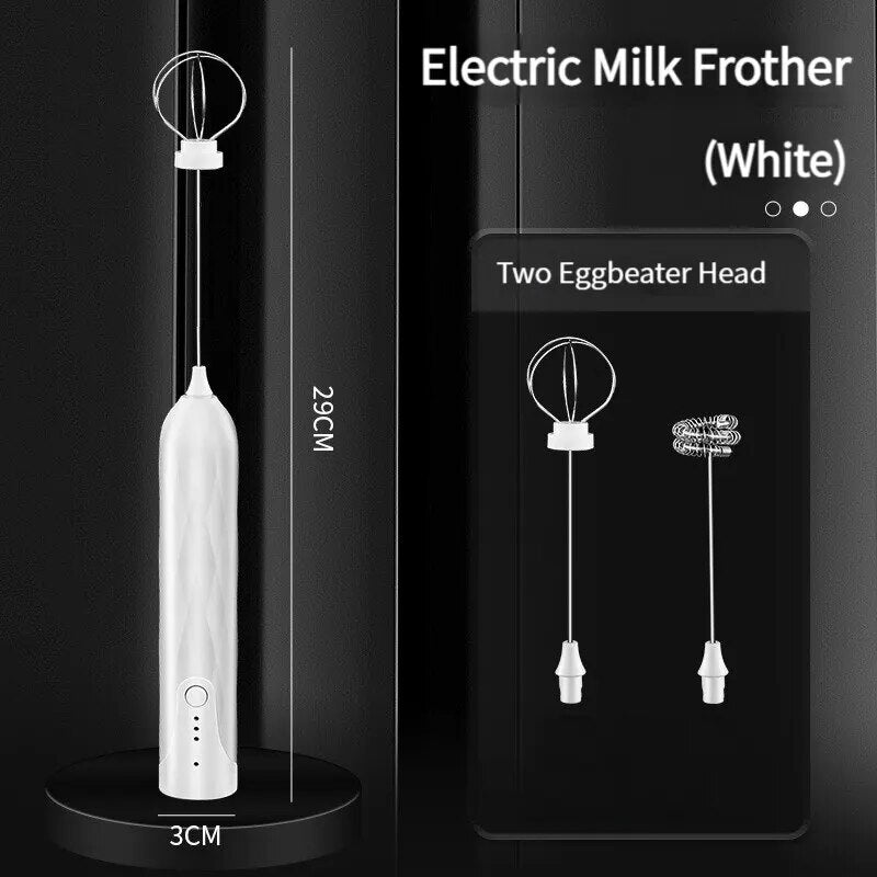 3-Speed USB Rechargeable Handheld Mixer & Milk Frother