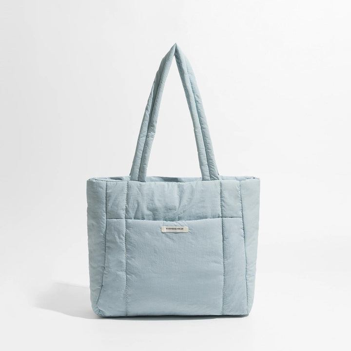 Quilted Puffy Cotton Tote Bag