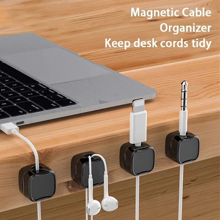 Magnetic Cable Clips Organizer - Adjustable Cord Holder with Strong Adhesive and Easy Cable Management