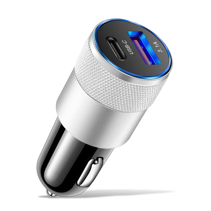 30W Mini USB-C Car Charger – Fast Charging Dual Port Adapter