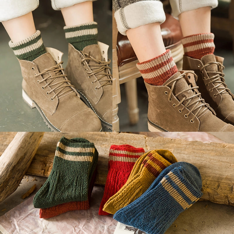 Cozy Japanese Style Thick Wool Socks for Women