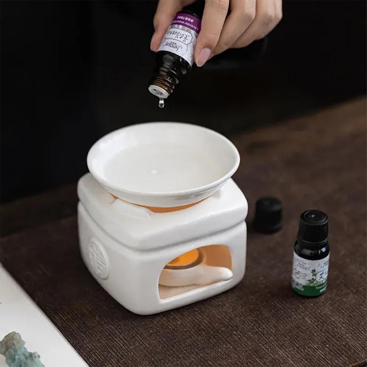 White Porcelain Essential Oil Furnace