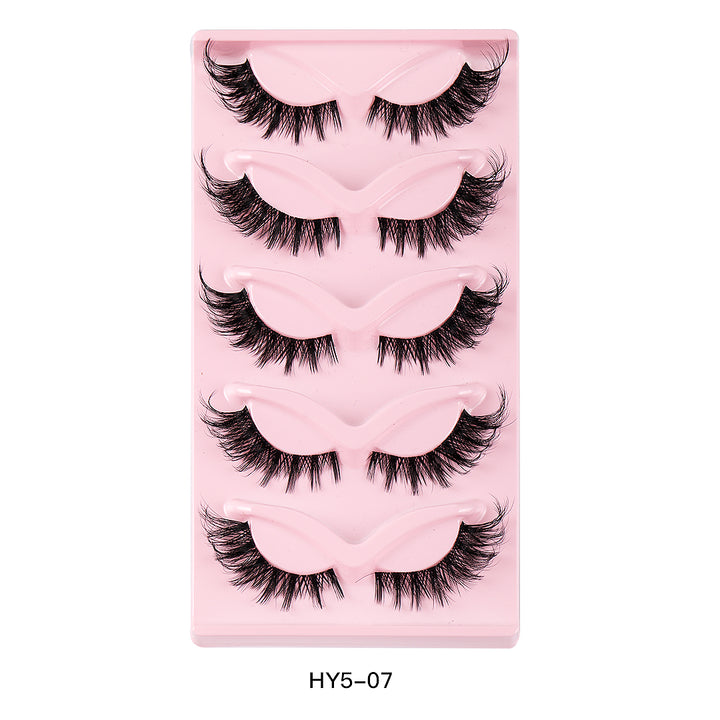 5 Pair 3D Cat Eye Fox Eye Lashes