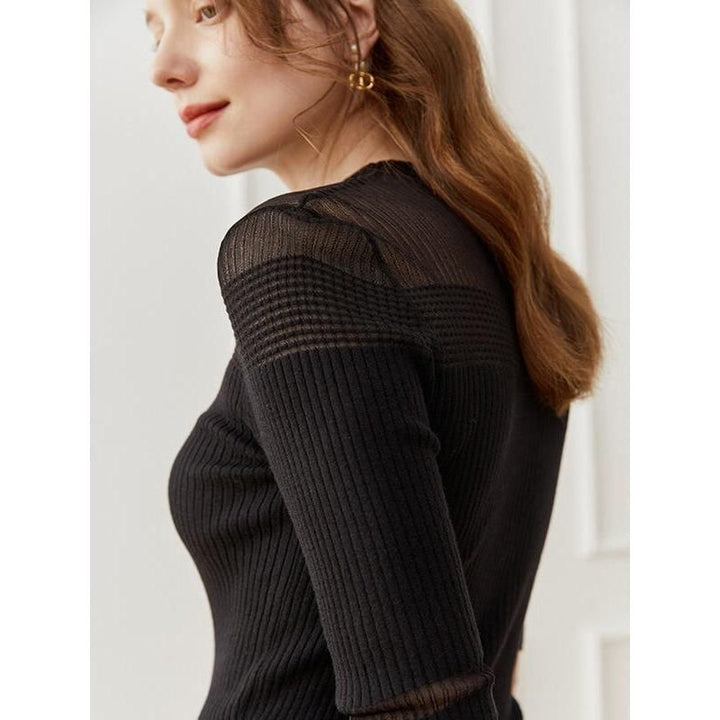 Elegant Half Sleeve Knitted Top for Women