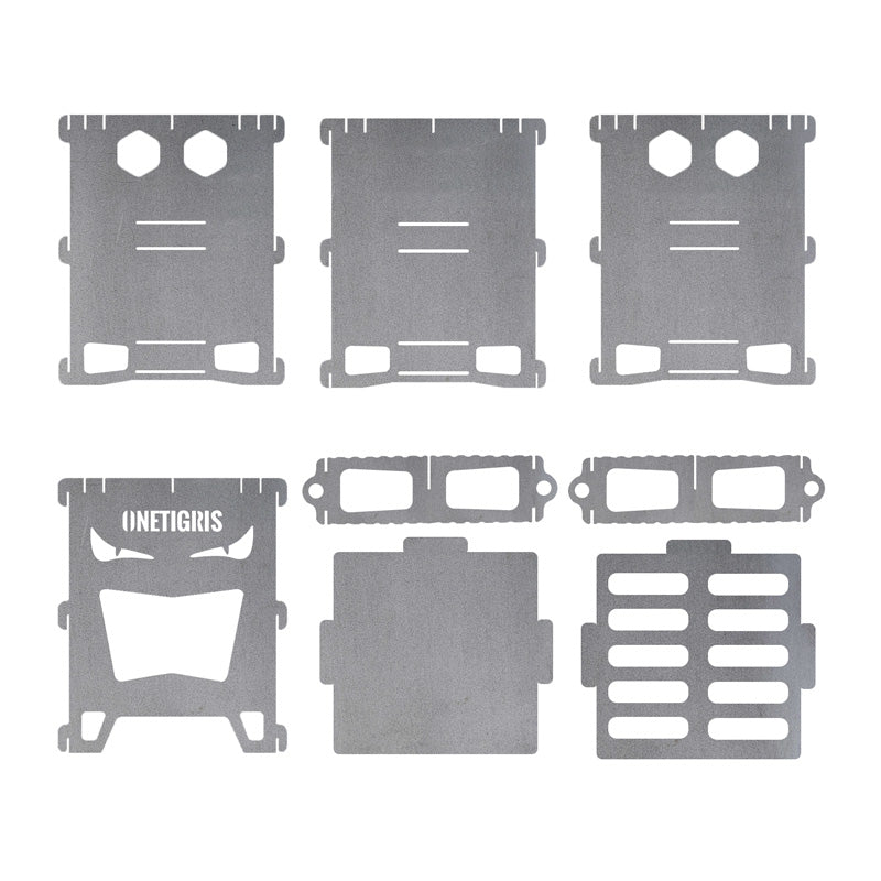 Portable Titanium Splicing Wood Stove for Outdoor Cooking and Camping