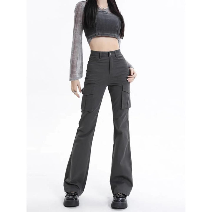 High Waist Slim Chic Cargo Jeans for Women