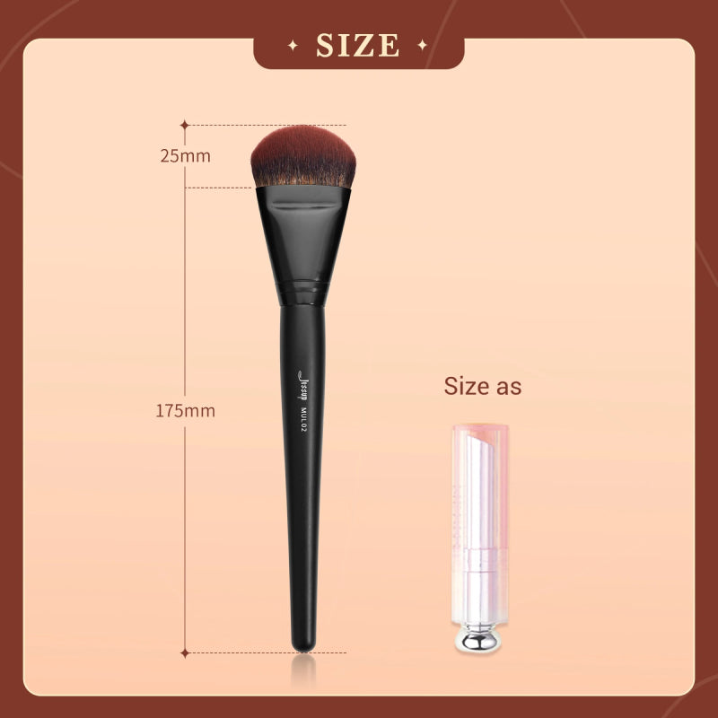 Vegan Smooth Angled Foundation Brush for Flawless Makeup