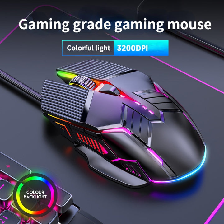 Ergonomic RGB Wired Gaming Mouse